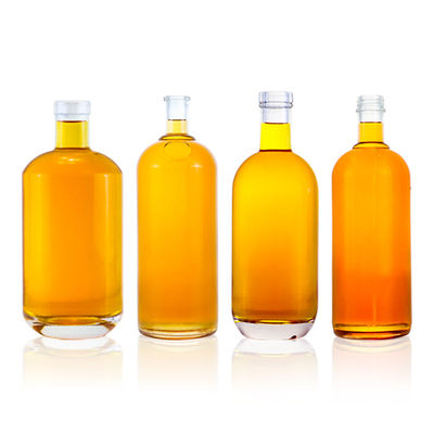 Bottiglia di vetro da 375 ml 500 ml 700 ml 750 ml 1000 ml per liquori con tappo a tappeto