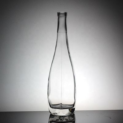 Bottina a tappo a vite di vetro trasparente su misura per succo o soda 330ml 500ml 750ml