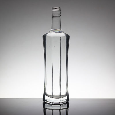 Flint Acid Etch Bottiglie di vetro di forma unica per rum Liquori Brandy Whisky Vodka Tequila