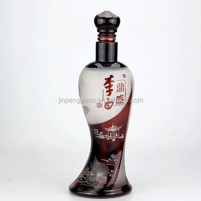 Disegno su misura Corpo femminile Forma speciale Bottiglia di liquore 1000ml 750ml con Decal Surface