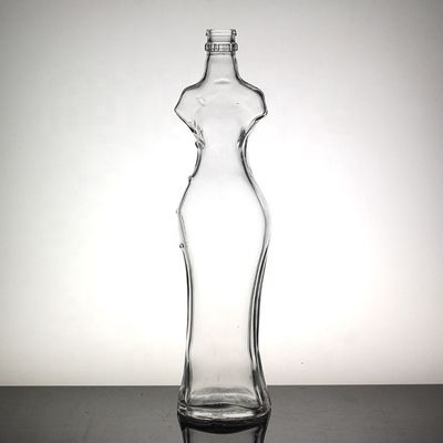 Bottiglia in forma di corpo femminile sexy bottiglia di liquore di vetro unica con tappo corona