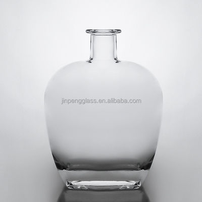 Bottiglia di vetro piatta di 750 ml con sughero per vodka whisky gin bevande industriali