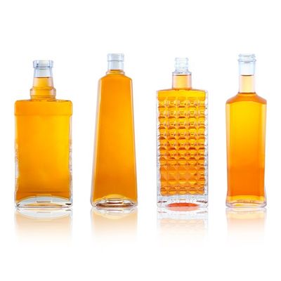 Bottiglia in vetro di liquori extra flint per marchi whisky gin rum champagne e brandy