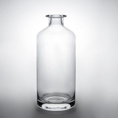 Collare di vetro all'ingrosso Gin rum Champagne Whisky Brandy bottiglia con sughero