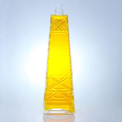 Chiara Unica Forma 700ml 75cl Super Flint Rum in rilievo Vodka Bottiglia di vetro di whisky con tappo a vite
