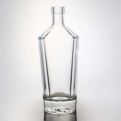 Tipo di sigillatura Cork 500ml 800ml 1000ml Bottiglia di vetro a forma rotonda alta di pietra per liquori
