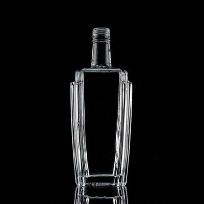 500 ml 700 ml 750 ml Bottiglia di vetro di pietra per champagne Gin Rum trasparente e in rilievo