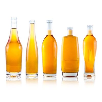 Imballaggio in bottiglia di vetro da 750 ml con disegno unico e superficie acida