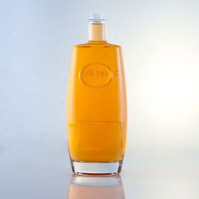 Imballaggio in bottiglia di vetro da 750 ml con disegno unico e superficie acida
