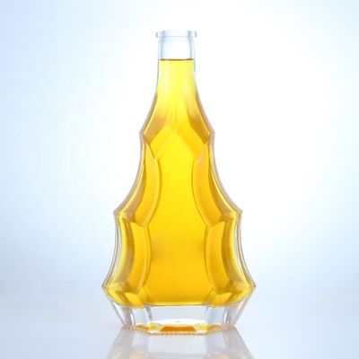 Bottiglie di liquore in vetro da 750 ml con tappo in alluminio e vetro di pietra La scelta più popolare