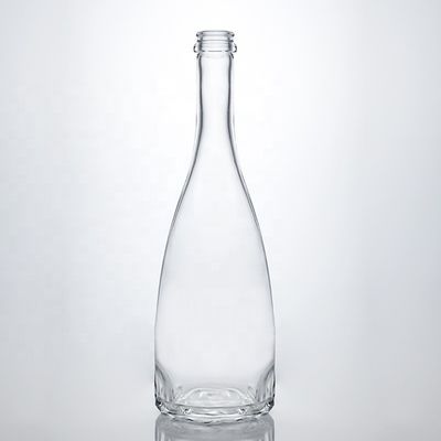 Logo personalizzato Unico Fondo floreale Super Flint Collo lungo 750ml Bottiglia di vetro per sughero gin