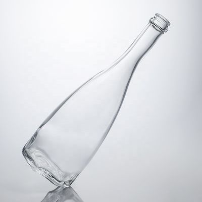 Logo personalizzato Unico Fondo floreale Super Flint Collo lungo 750ml Bottiglia di vetro per sughero gin