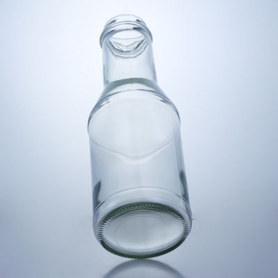 Bottiglia di vetro di pietra trasparente per succo di latte insalata salsa di peperoncino ketchup 300ml 500ml 700ml