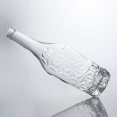 Forma personalizzata 750 ml Cromo lucidato Setta Stampa Spumante Vino Champagne Bottiglia di vetro con etichette metalliche