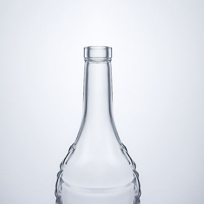 Forma personalizzata 750 ml Cromo lucidato Setta Stampa Spumante Vino Champagne Bottiglia di vetro con etichette metalliche