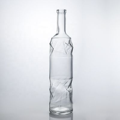 Bottiglie di vetro Super Flint trasparenti da 750 ml per Gin Rum Whisky e Vino