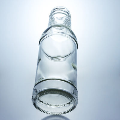 Bottiglia di vetro di grande capacità da 90-500 ml calda per condimenti, condimenti e con coperchio metallico incluso