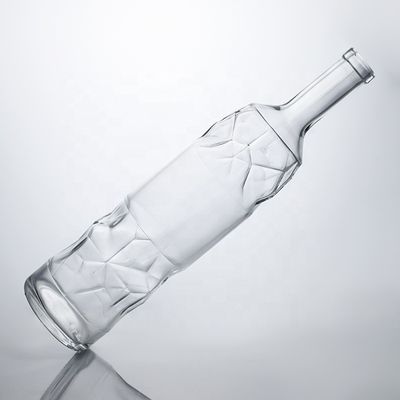 Bottiglie di vetro Super Flint trasparenti da 750 ml per Gin Rum Whisky e Vino
