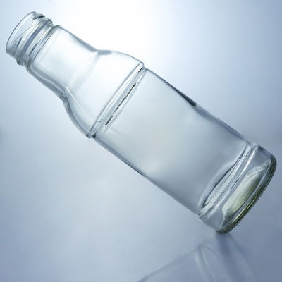 Bottiglia di vetro di grande capacità da 90-500 ml calda per condimenti, condimenti e con coperchio metallico incluso