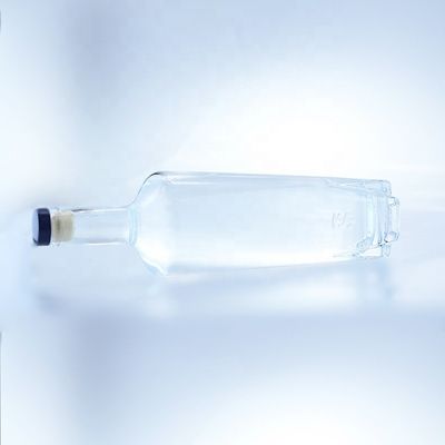 Collare di vetro Bottiglia di vetro per bevande alcoliche 750 ml con sigillo di sughero