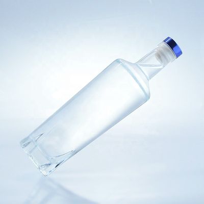 Collare di vetro Bottiglia di vetro per bevande alcoliche 750 ml con sigillo di sughero
