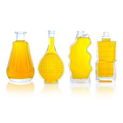 Prodotti in vetro bottiglia a forma unica 750 ml 700 ml per vodka whisky tequila brandy