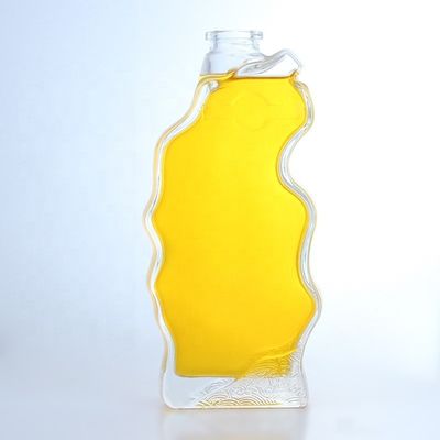 Prodotti in vetro bottiglia a forma unica 750 ml 700 ml per vodka whisky tequila brandy