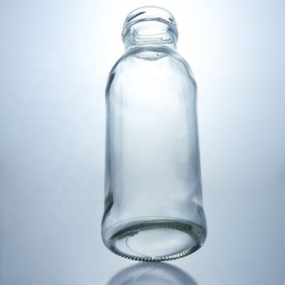 Bottiglia di bevande in vetro trasparente Popolare 100ml260ml 500ml 1000ml Bottiglia rotonda con tappo a vite