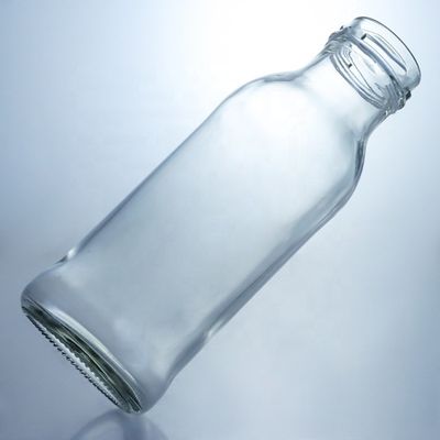 Bottiglia di bevande in vetro trasparente Popolare 100ml260ml 500ml 1000ml Bottiglia rotonda con tappo a vite