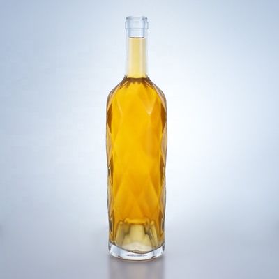 Logo del cliente accettabile bottiglia di vetro di lusso per vodka whisky tequila gin brandy