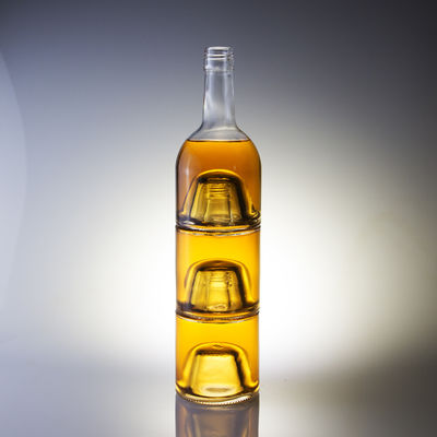 Corpo di vetro Ultimo modello Mini bottiglia di whisky liquore con tappo in alluminio 50ml 100ml 200ml