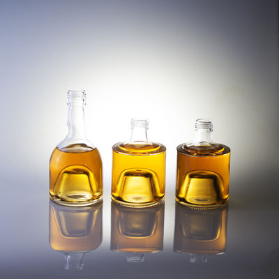 Corpo di vetro Ultimo modello Mini bottiglia di whisky liquore con tappo in alluminio 50ml 100ml 200ml