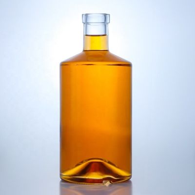 Bottiglia di vino di forma ovale trasparente 500 ml 700 ml 750 ml con tappi per bevande