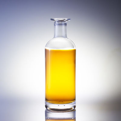 Bottiglia vuota di vetro trasparente liscia Bottiglie di vodka da 1 litro Personalizzabili e durevoli