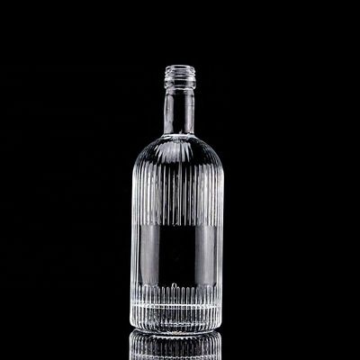 500ml 700ml SCREW CAP Super Flint Glass Bottiglia vuota di whisky per design classico rotondo