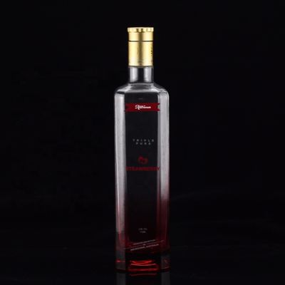 Superficie incisa Bottiglia di vetro da 750 ml per collare industriale e di vetro in Messico Tequila