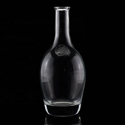 Acid Etch Surface Handling Bottiglie di tequila di vetro con collo rotondo e filtro vuoto