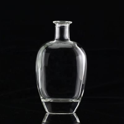 Acid Etch Surface Handling Bottiglie di tequila di vetro con collo rotondo e filtro vuoto