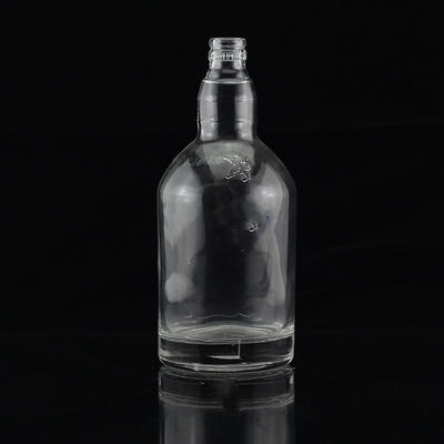 Acid Etch Surface Handling Bottiglie di tequila di vetro con collo rotondo e filtro vuoto