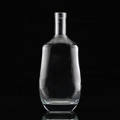 Acid Etch Surface Handling Bottiglie di tequila di vetro con collo rotondo e filtro vuoto