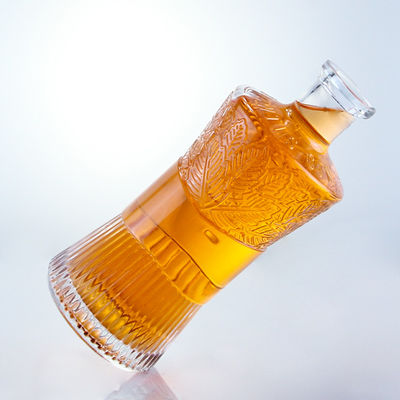 Bottiglia di vetro trasparente da 750 ml a 1000 ml per gin rum vodka whisky personalizzato