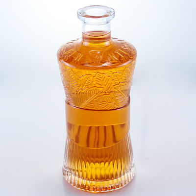 Bottiglia di vetro trasparente da 750 ml a 1000 ml per gin rum vodka whisky personalizzato