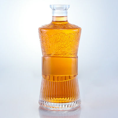 Bottiglia di vetro trasparente da 750 ml a 1000 ml per gin rum vodka whisky personalizzato