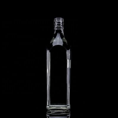 Bottiglia di whisky di vetro Quadrata 700 ml Fondo spesso 750 ml 500 ml Bottiglie di tequila per liquori
