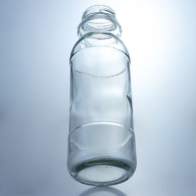 Logo personalizzato Bottiglia di latte trasparente 320ml 500ml Bottiglia di caffè di succo di vetro con coperchio a vite