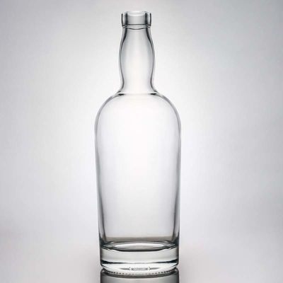 Materiale di base Vetro personalizzato 500ml 700ml 750ml Super Flint Rotondo Bottiglia di vetro trasparente
