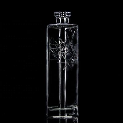 Bottiglie di vetro a forma di chitarra da 700 ml con tappo di sughero per whisky di vodka chiaro o personalizzato