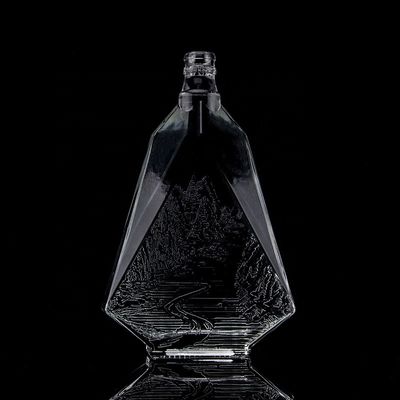 Bottiglie di vetro a forma di chitarra da 700 ml con tappo di sughero per whisky di vodka chiaro o personalizzato