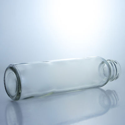 250ml 320ml 500ml 750ml 1L Clear Milk Juice Water Glass Bottle con cappuccio a vite con logo personalizzato