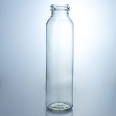 250ml 320ml 500ml 750ml 1L Clear Milk Juice Water Glass Bottle con cappuccio a vite con logo personalizzato